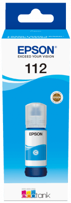 Epson 112 EcoTank Pigment Cyan ink bottle