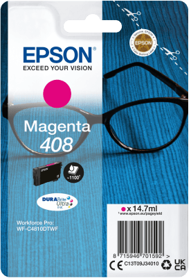 EPSON Singlepack Magenta 408 DURABrite Ultra Ink