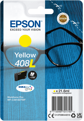 EPSON Singlepack Yellow 408L DURABrite Ultra Ink