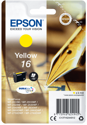 Epson Singlepack Yellow 16 DURABrite Ultra Ink