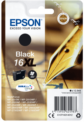 Epson Singlepack Black 16XL DURABrite Ultra Ink