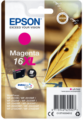 Epson Singlepack Magenta 16XL DURABrite Ultra Ink