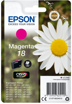 Epson Singlepack Magenta 18 Claria Home Ink