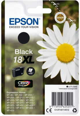 Epson Singlepack Black 18XL Claria Home Ink