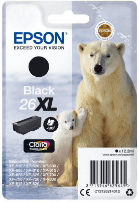 Epson Singlepack Black 26XL Claria Premium Ink