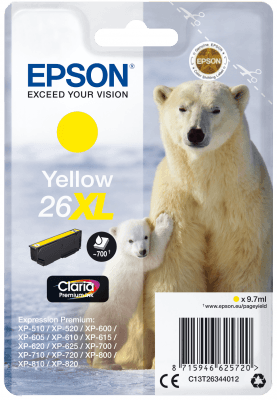 Epson Singlepack Yellow 26XL Claria Premium Ink
