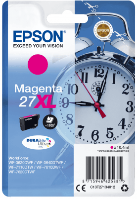 Epson Singlepack Magenta 27XL DURABrite Ultra Ink