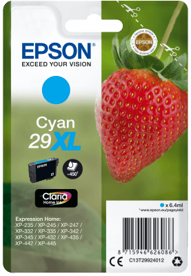 Epson Singlepack Cyan 29XL Claria Home Ink