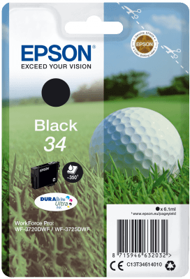 Epson Singlepack Black 34 DURABrite Ultra Ink