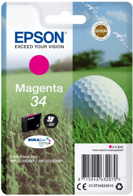 Epson Singlepack Magenta 34 DURABrite Ultra Ink