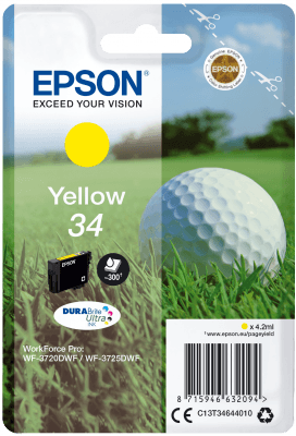 Epson Singlepack Yellow 34 DURABrite Ultra Ink