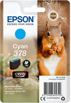 Epson Singlepack Cyan 378 Claria Photo HD Ink