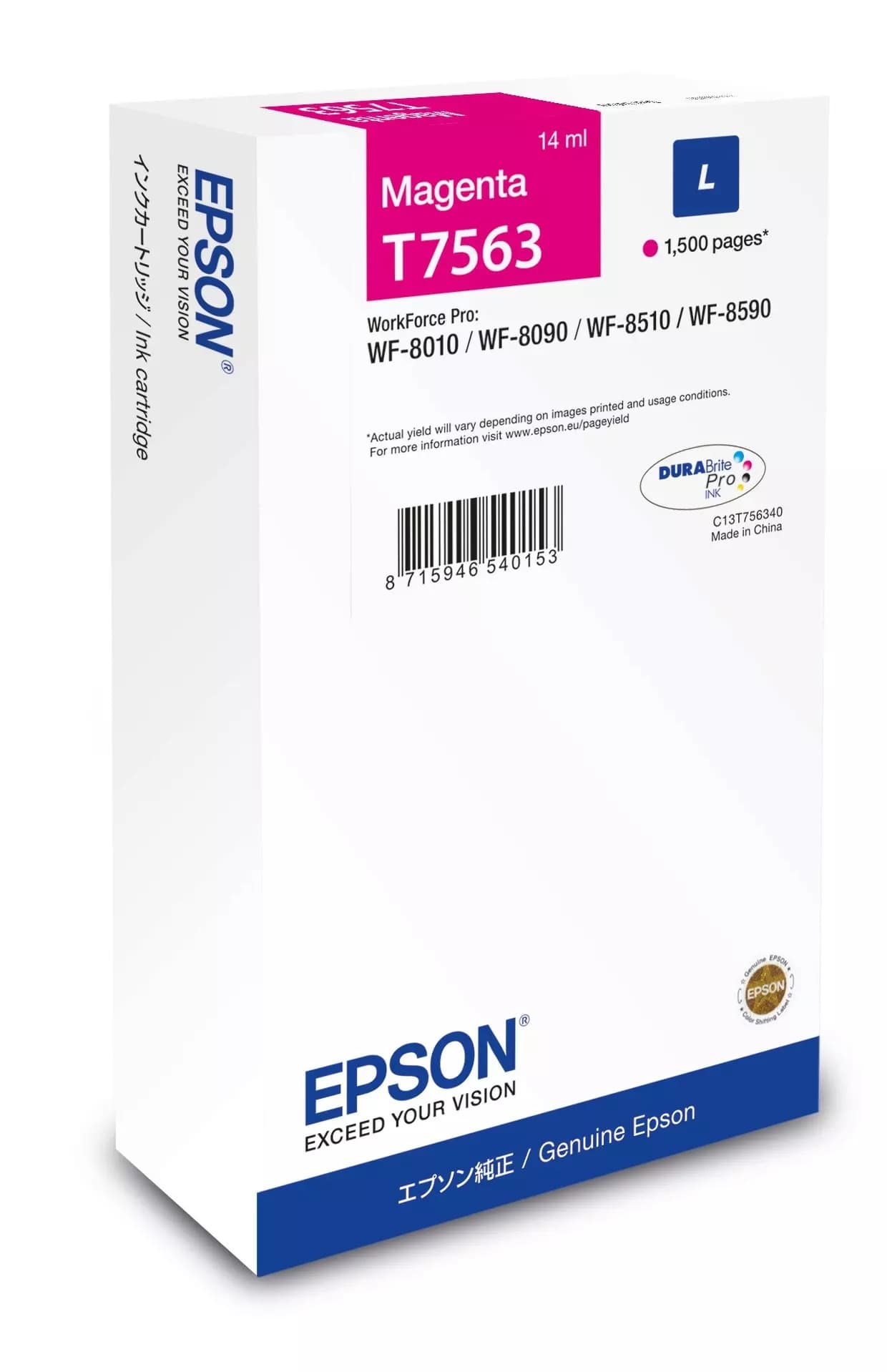 Epson Ink cartridge Magenta DURABrite Pro, size L
