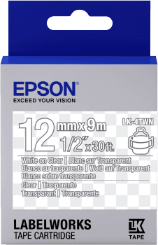Epson Label Cartridge Transparent LK-4TWN Transparent White transparent 12mm (9m)