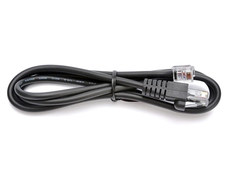 Kabel RJ12 9-12V pro pokladní zásuvku a tiskárnu pokladnu, 1,1 m, černý
