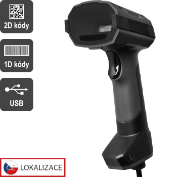 Virtuos HT-857 - CCD 2D průmyslová čtečka, USB, tmavě šedá