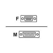 Honeywell RS232 kabel black, DB9, 5V, 2.9m , rovný,9F