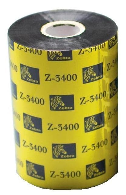 Zebra páska 3400 wax resin. šířka 40mm. délka 450m