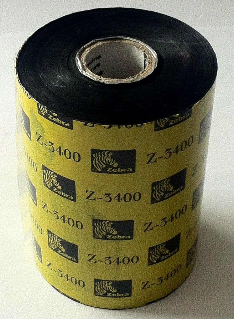 Zebra páska 3400 wax resin. šířka 156mm. délka 450