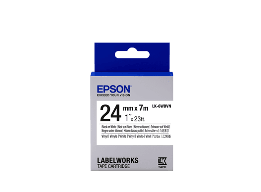 Epson Tape Cartridge LK-6WBVN Vinyl, Black White 24 mm 7m