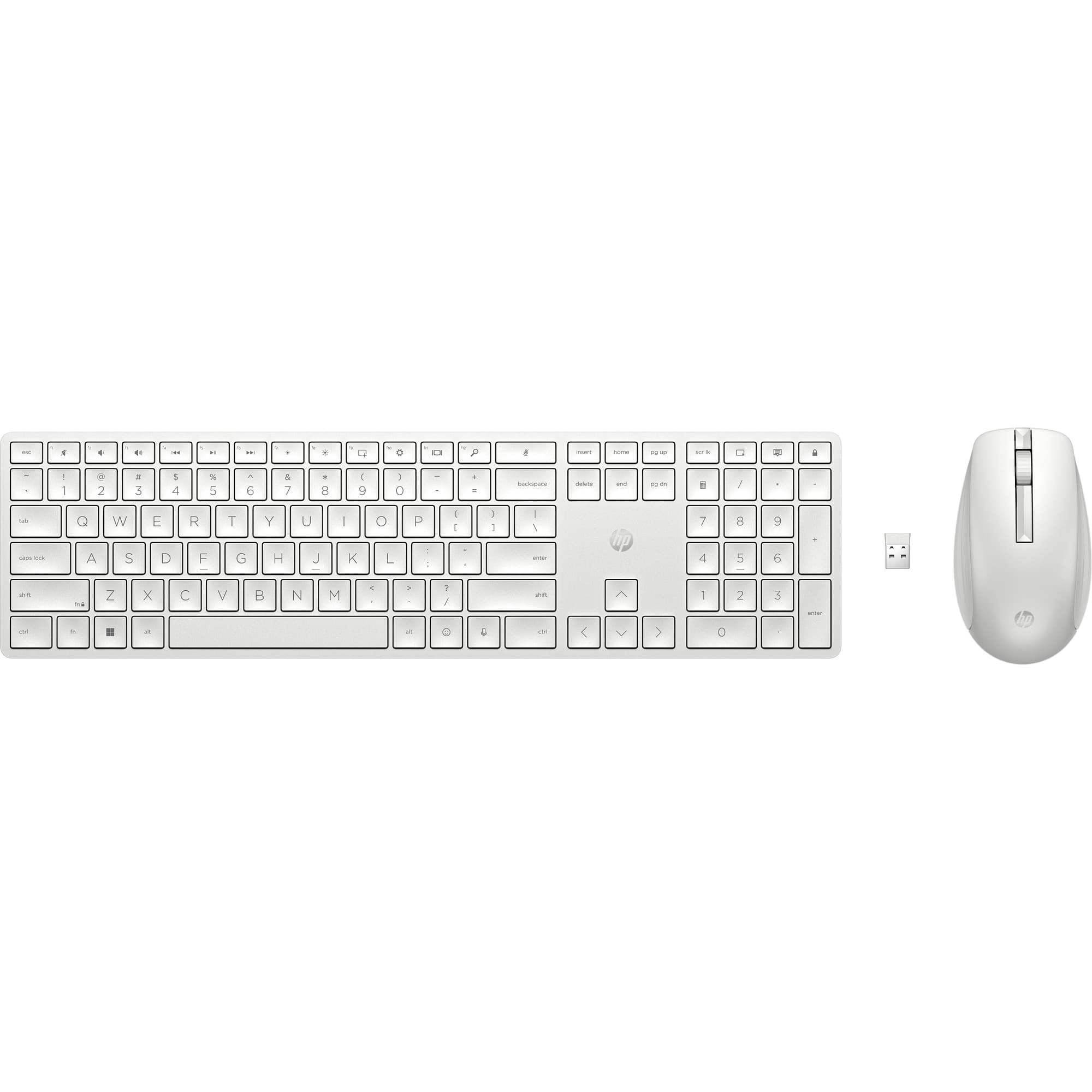 HP 650 Bezdrátová klávesnice a myš - bílá GER