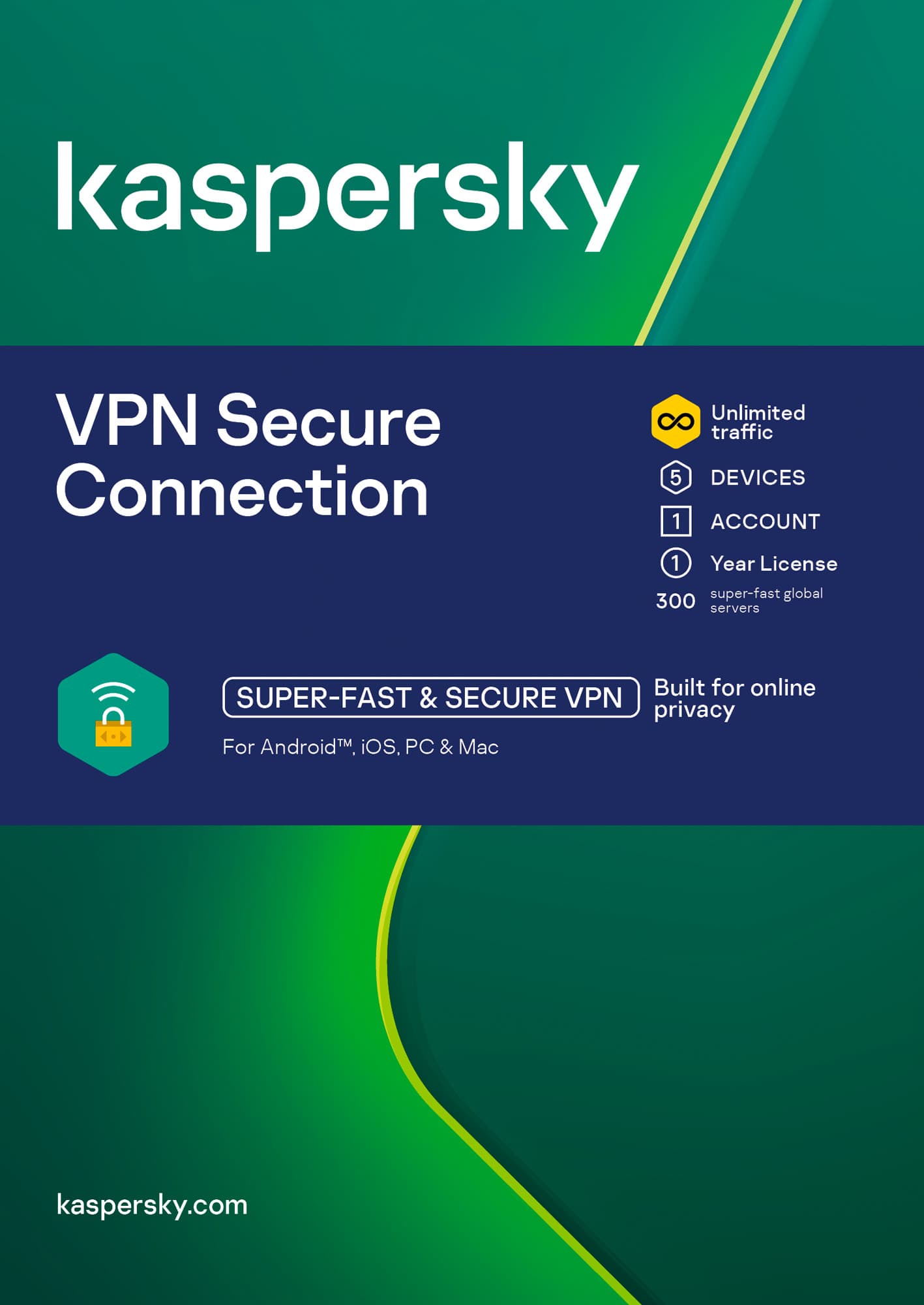 ESD Kaspersky VPN Secure Connection 5x 1 uživatel 1 rok