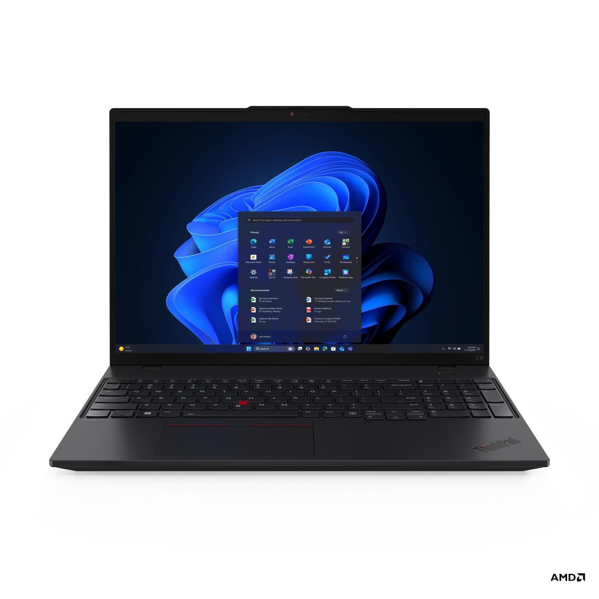 Lenovo ThinkPad L L16 Gen 2 (AMD) R5PRO-215 16" WUXGA 16GB 512GB AMD int W11P Black 3R On-Site