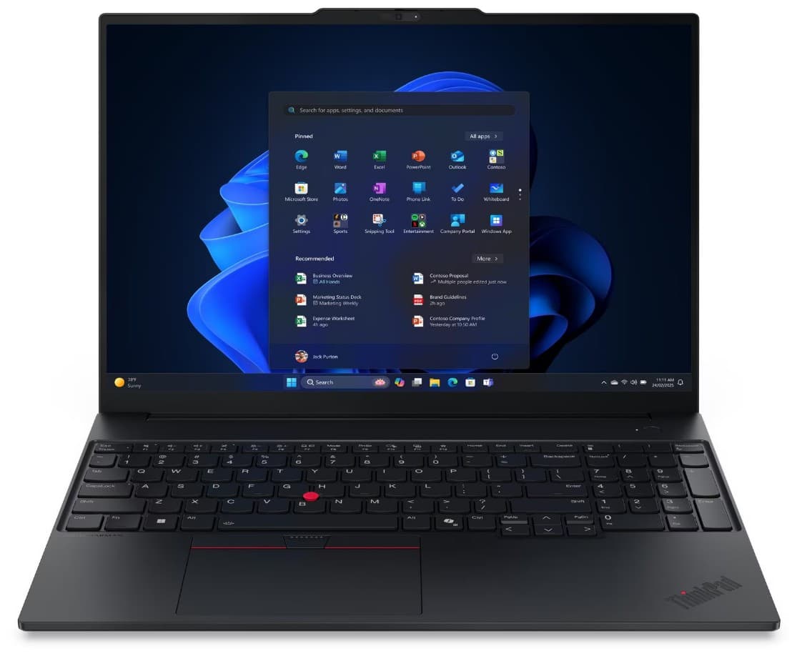 Lenovo ThinkPad E E16 Gen 3 (Intel) U5-225U 16" WUXGA 16GB 512GB Intel int W11P Black 3R NBD
