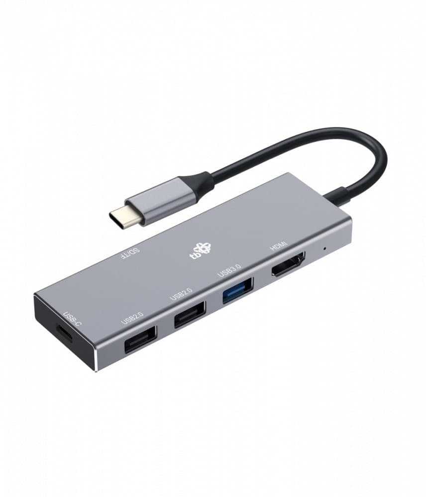 TB USB-C 7v1 adapter USB 3.0, 2xUSB 2.0, HDMI, PD, SD