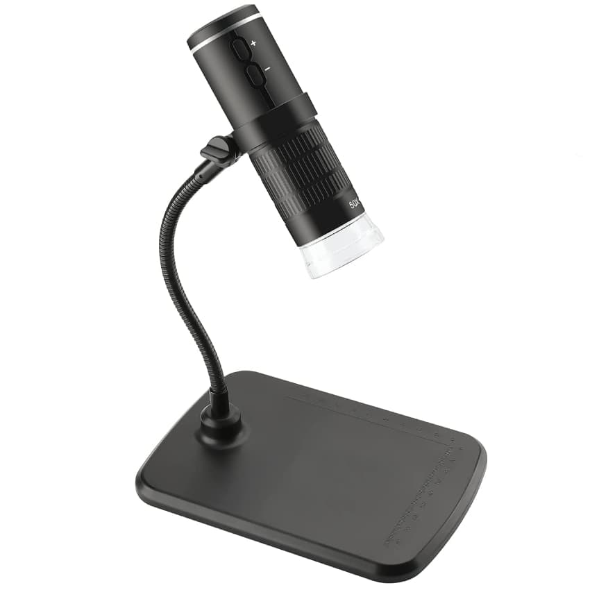 W-Star Digitální WiFi mikroskop WSF210, FHD 1000x, přísvit stojan černá Android, Win, Mac