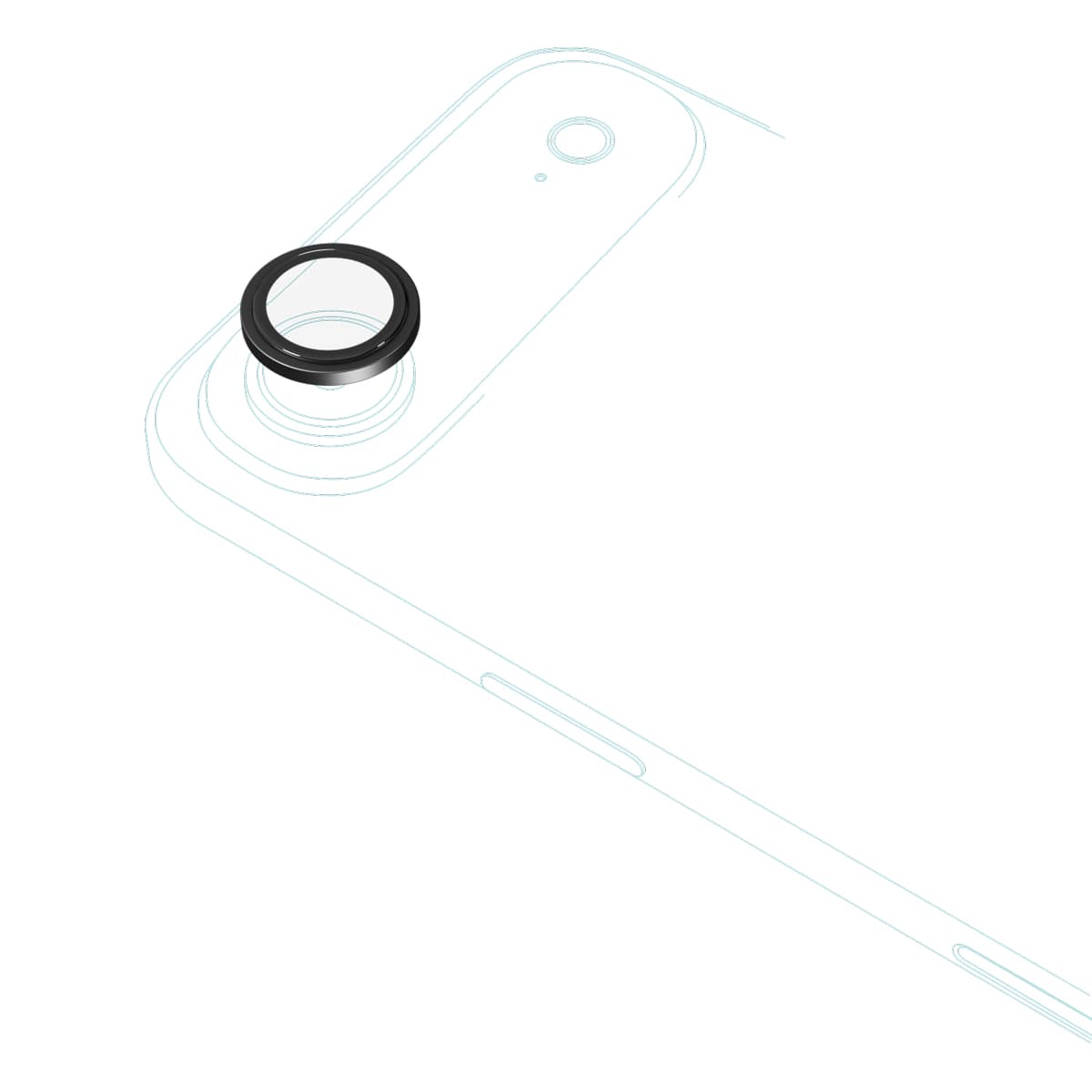 Epico Alu Lens Protectors iPhone Air - černá