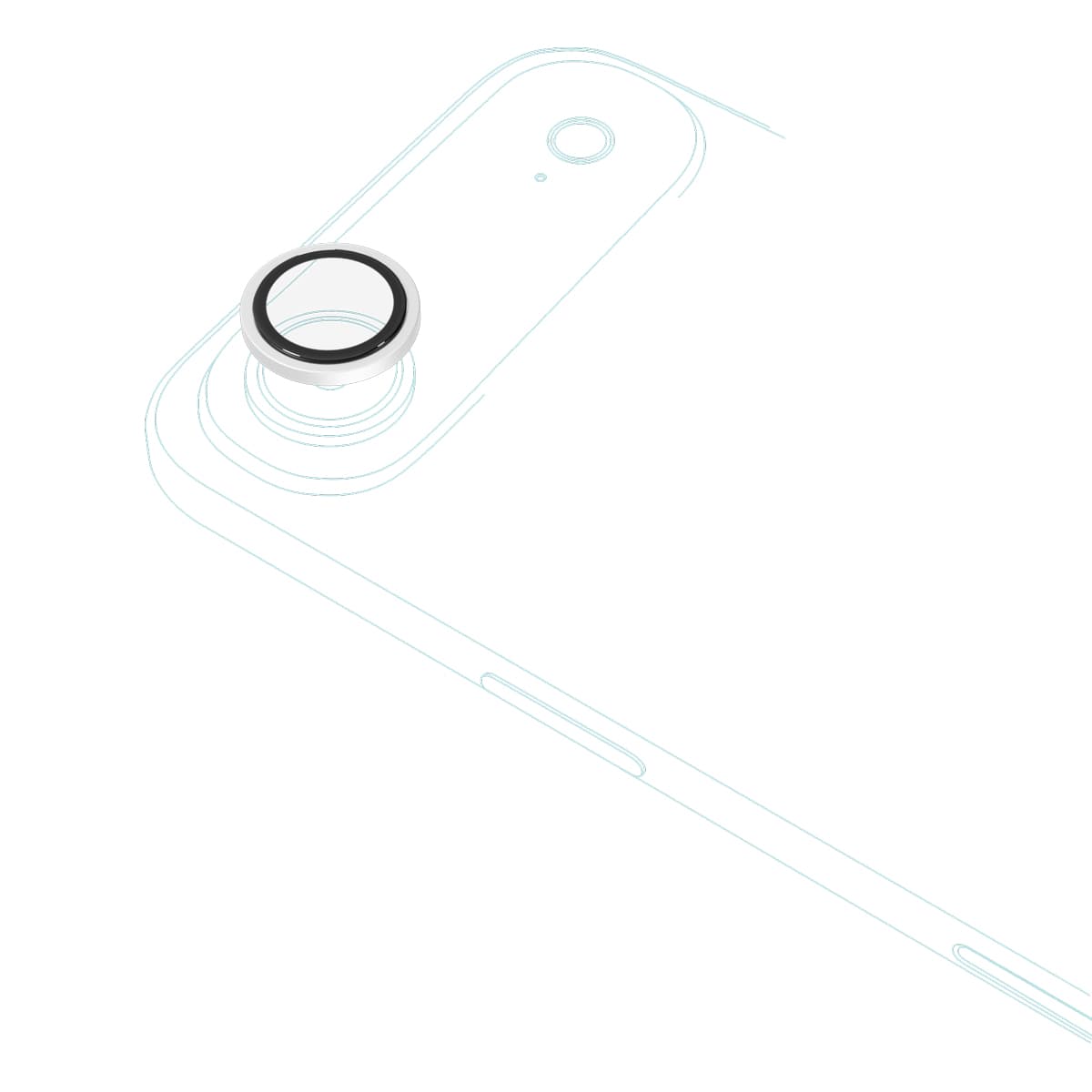 Epico Alu Lens Protectors iPhone Air - stříbrná