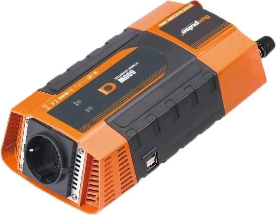 Měnič napětí Carspa PID600 12V 230V+2xUSB 600W, modifikovaná sinus, digitální display