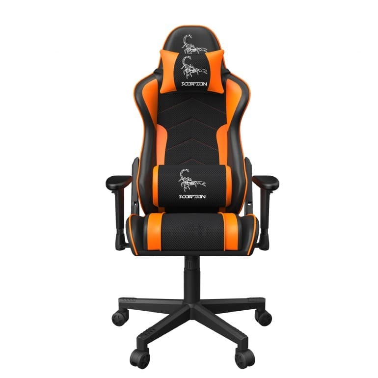 Gembird herní židle Scorpion černá oranžová