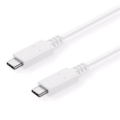 Kabel C-TECH USB 3.2, Type-C (CM CM), PD 100W, 20Gbps, 2m, bílý