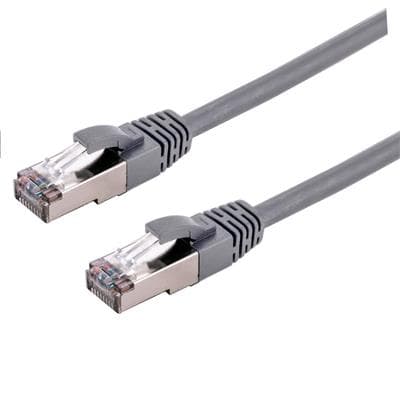 Kabel C-TECH patchcord Cat6a, S FTP, šedý, 1m