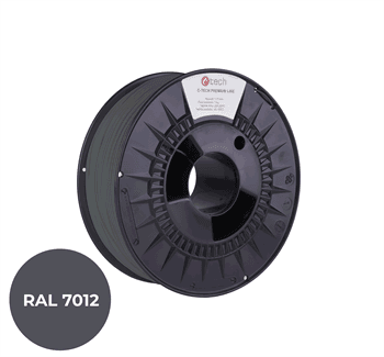 Filament C-TECH PREMIUM LINE, TPU 90A, flexibilní, čedičová šedá, RAL7012, 1,75mm, 1kg