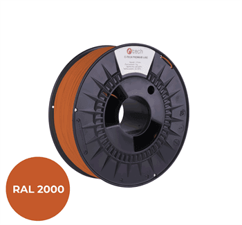 Filament C-TECH PREMIUM LINE, TPU 90A, flexibilní, žlutooranžová, RAL2000, 1,75mm, 1kg