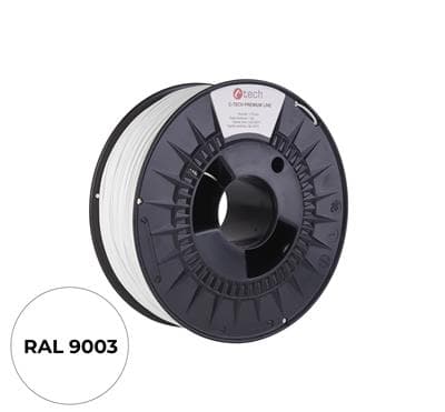 Tisková struna (filament) C-TECH PREMIUM LINE, ASA, dopravní bílá, RAL9003, 1,75mm, 1kg