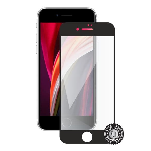 Screenshield APPLE iPhone SE 2020 2022 Tempered Glass protection (full COVER black)