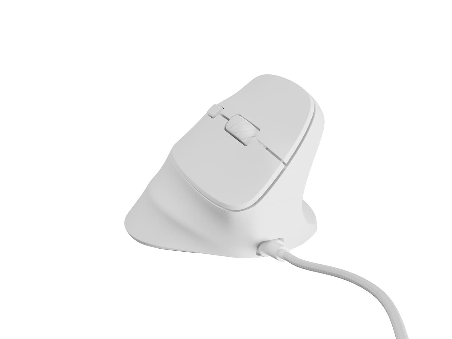 Vertikální myš Natec CRAKE 2 PRO Vertikální Optická Pro praváky 12 400 DPI Drátové USB-A Bílá