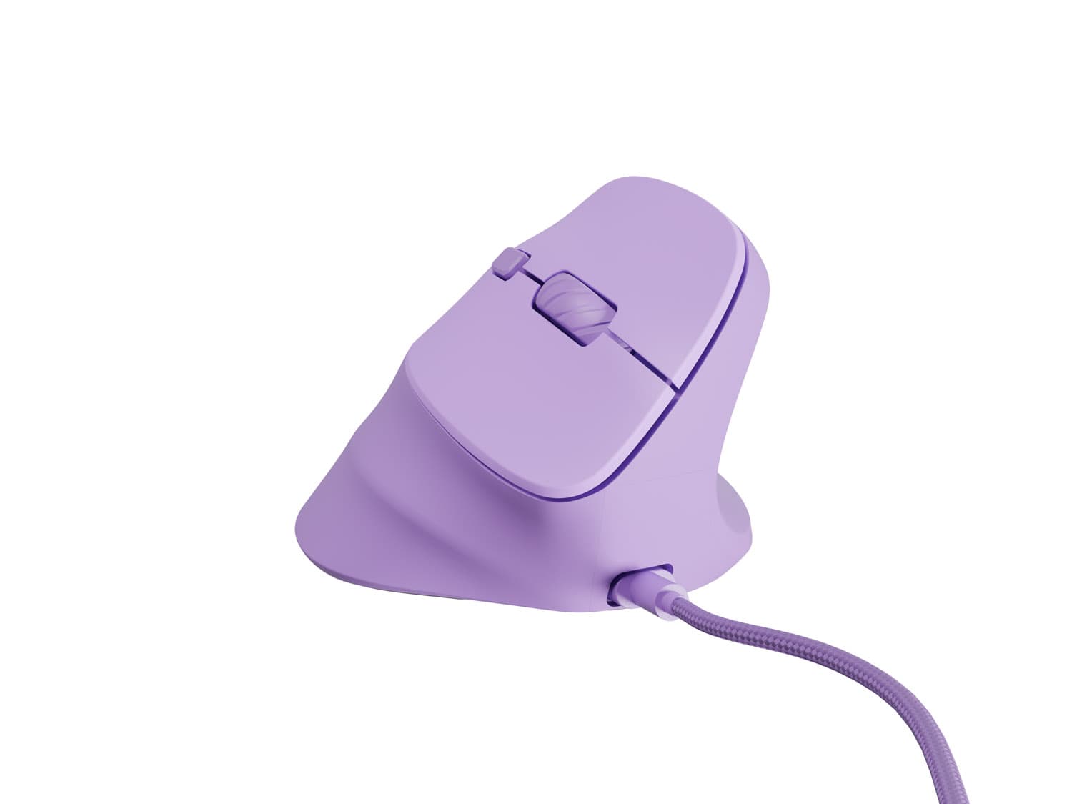 Vertikální myš Natec CRAKE 2 PRO Vertikální Optická Pro praváky 12 400 DPI Drátové USB-A Fialová