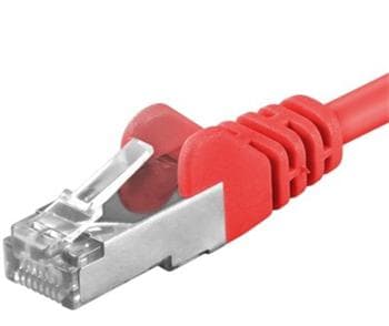 Premiumcord Patch kabel CAT6a S-FTP, RJ45-RJ45, AWG 26 7 0,5m, červená