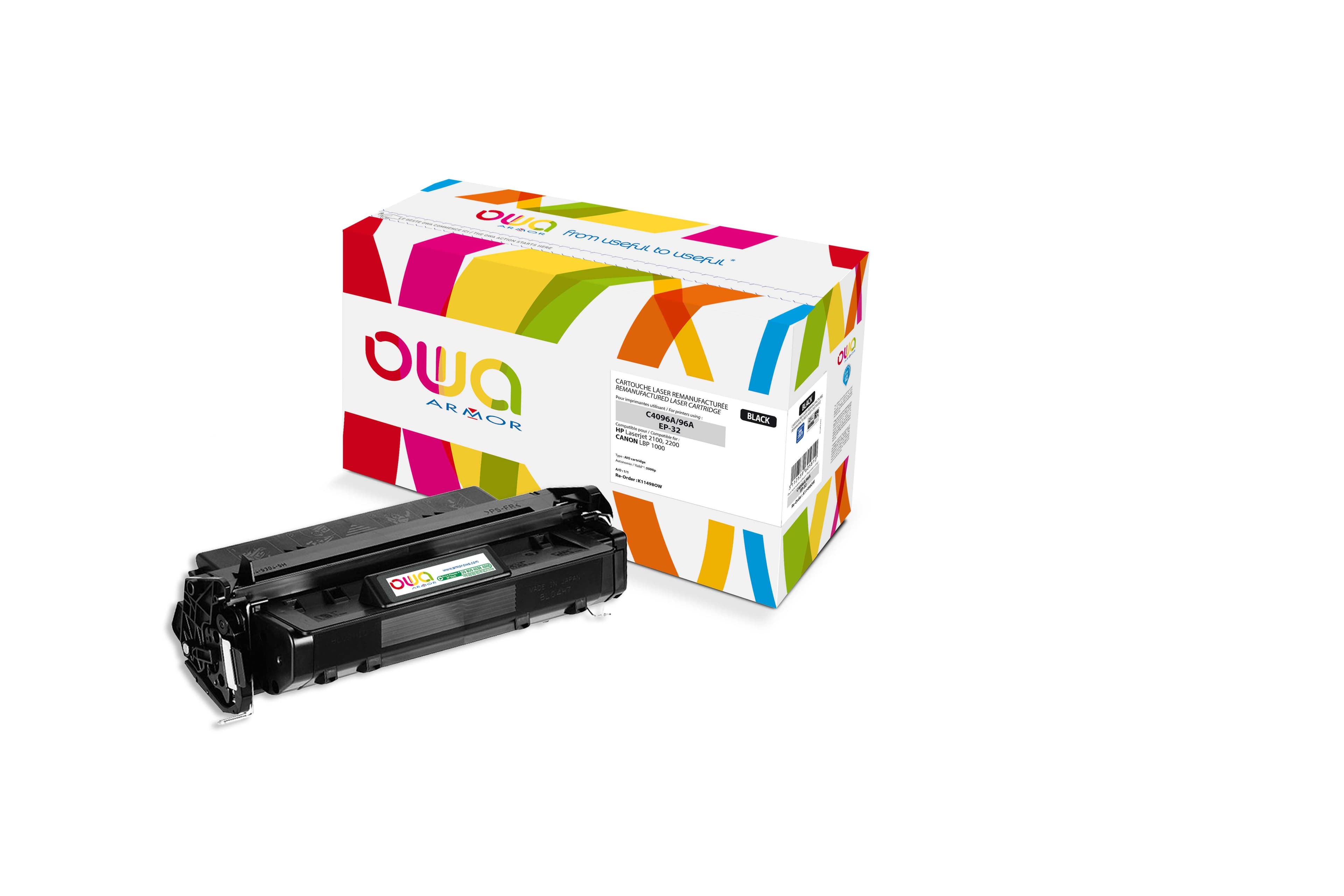 OWA Armor toner kompatibilní s HP LJ 2100, C4096A, 5000st, černá black