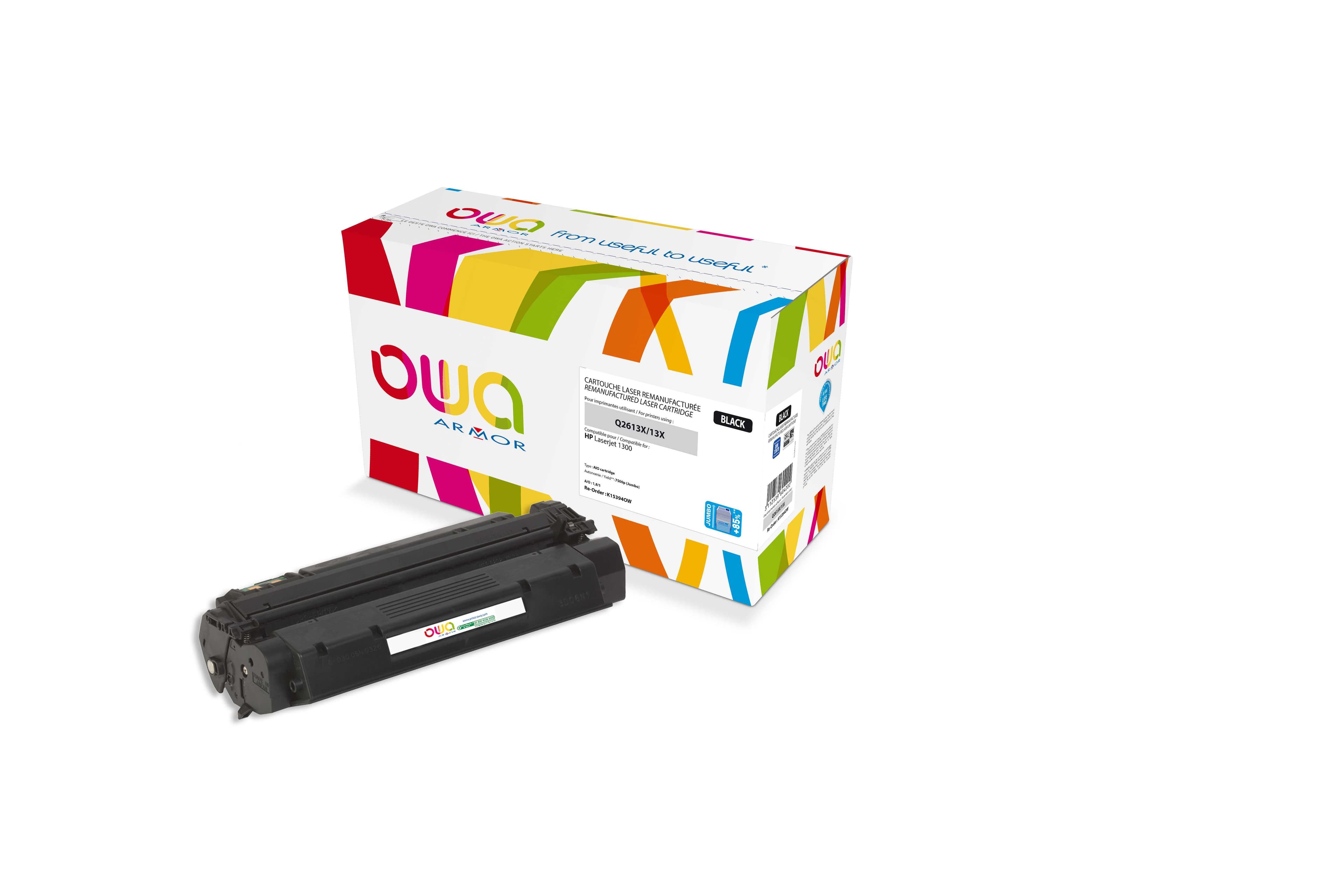 OWA Armor toner kompatibilní s HP LJ 1300, Q2613X, 7500st, JUMBO, černá black