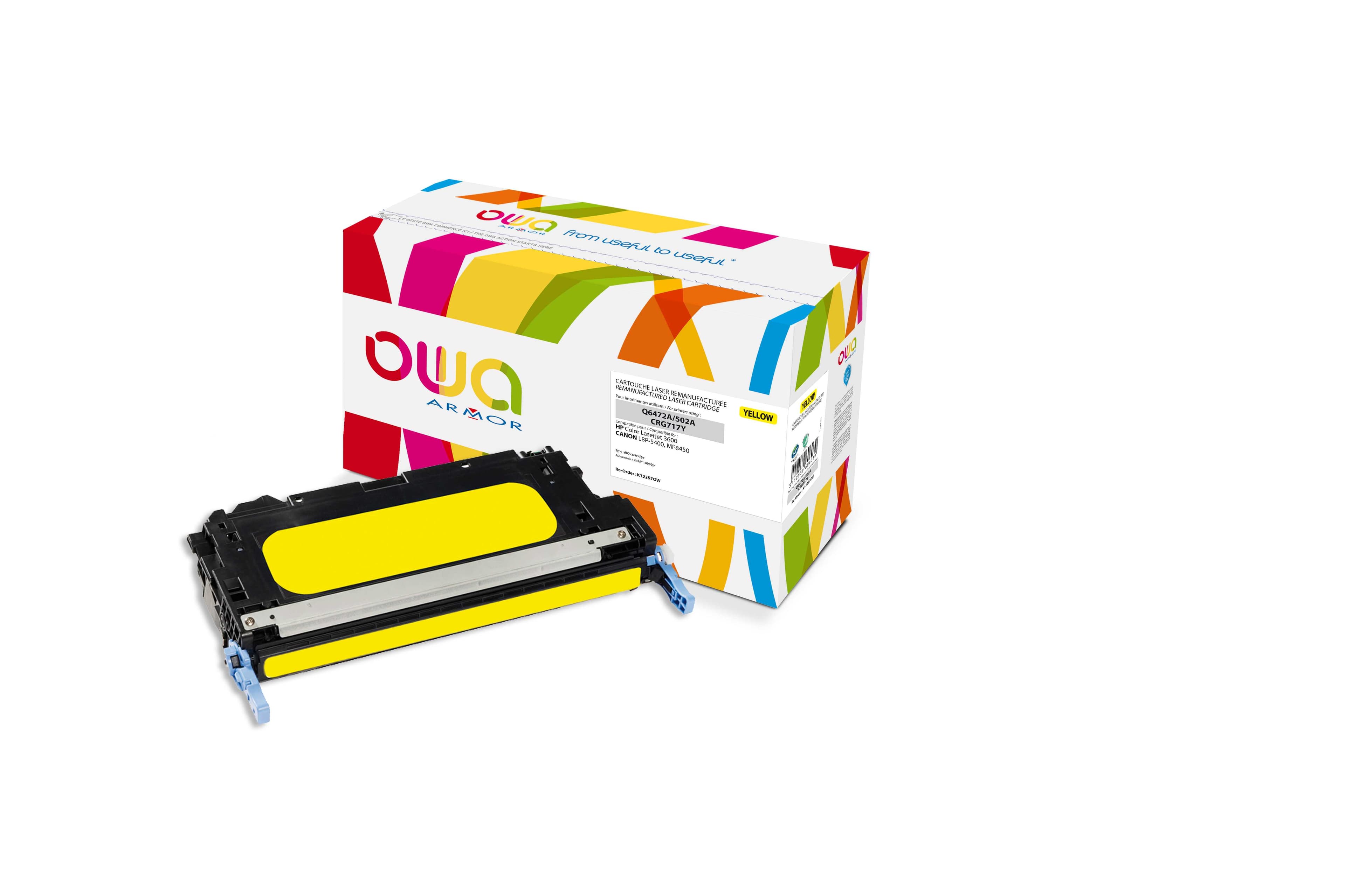 OWA Armor toner kompatibilní s HP Q6472A, 4000st, žlutá yellow