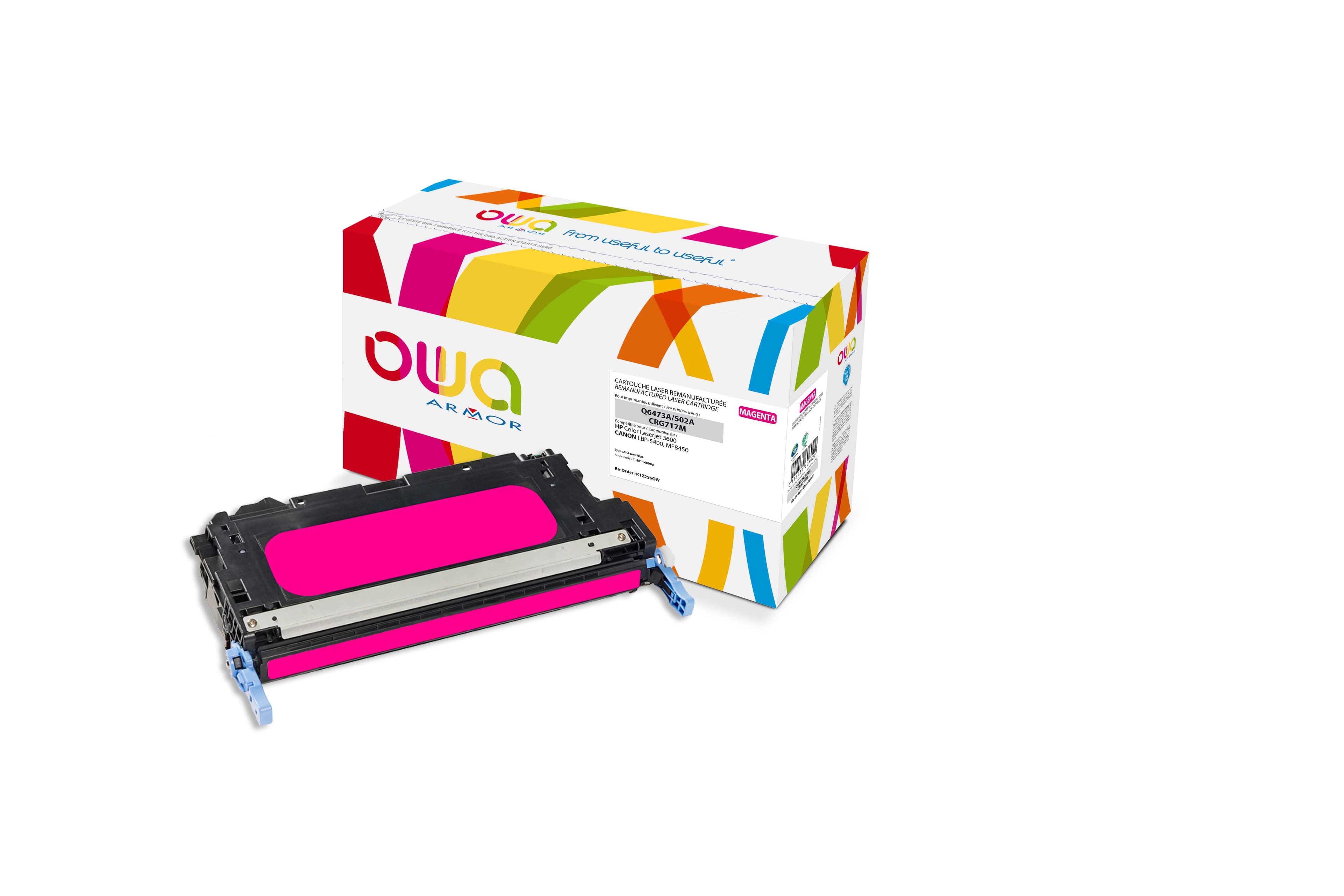 OWA Armor toner kompatibilní s HP Q6473A, 4000st, červená magenta