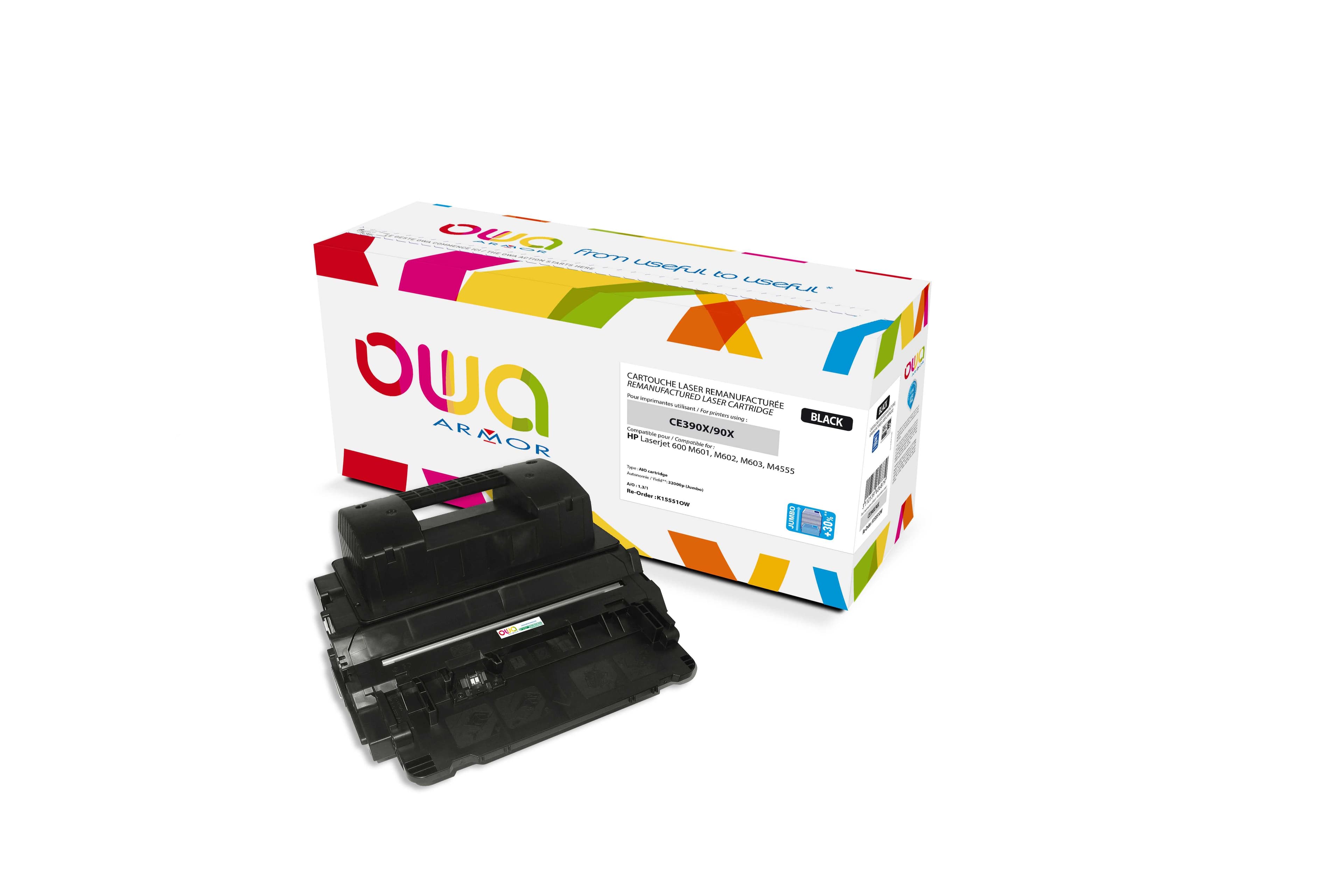 OWA Armor toner kompatibilní s HP LJ M60x, CE390X, 32000st, černá black