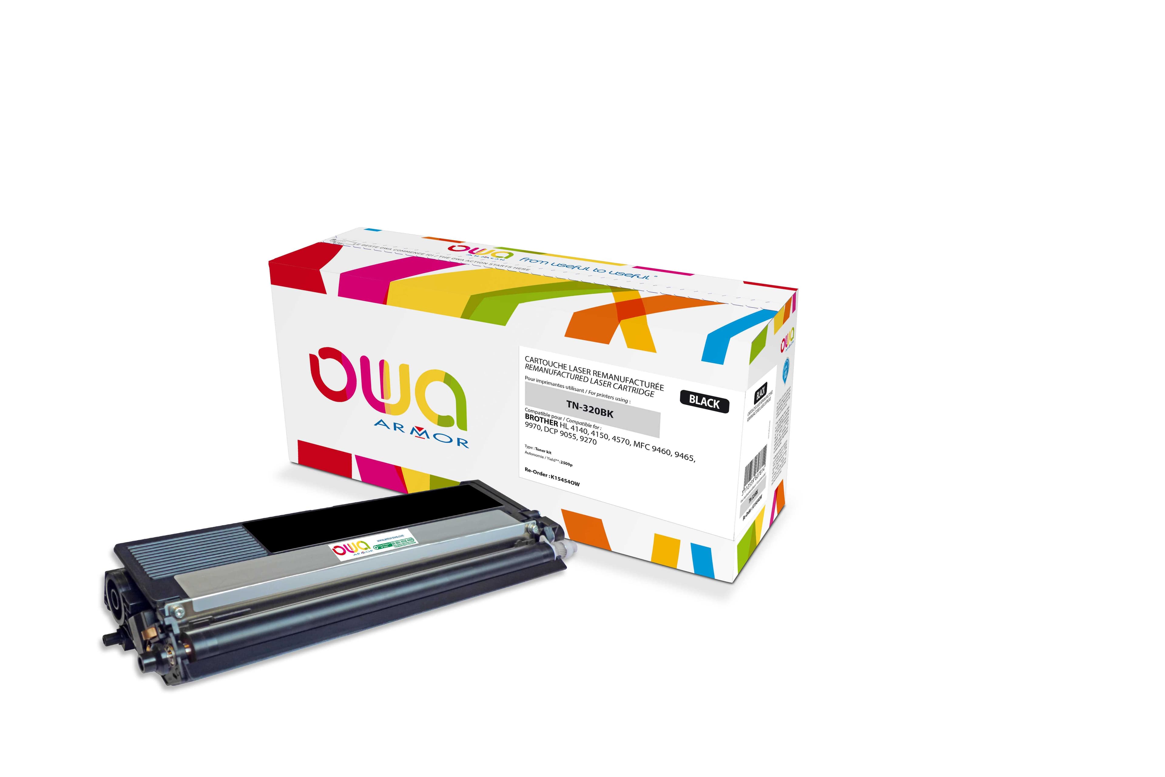 OWA Armor toner kompatibilní s Brother TN-320BK, 2500st, černá black