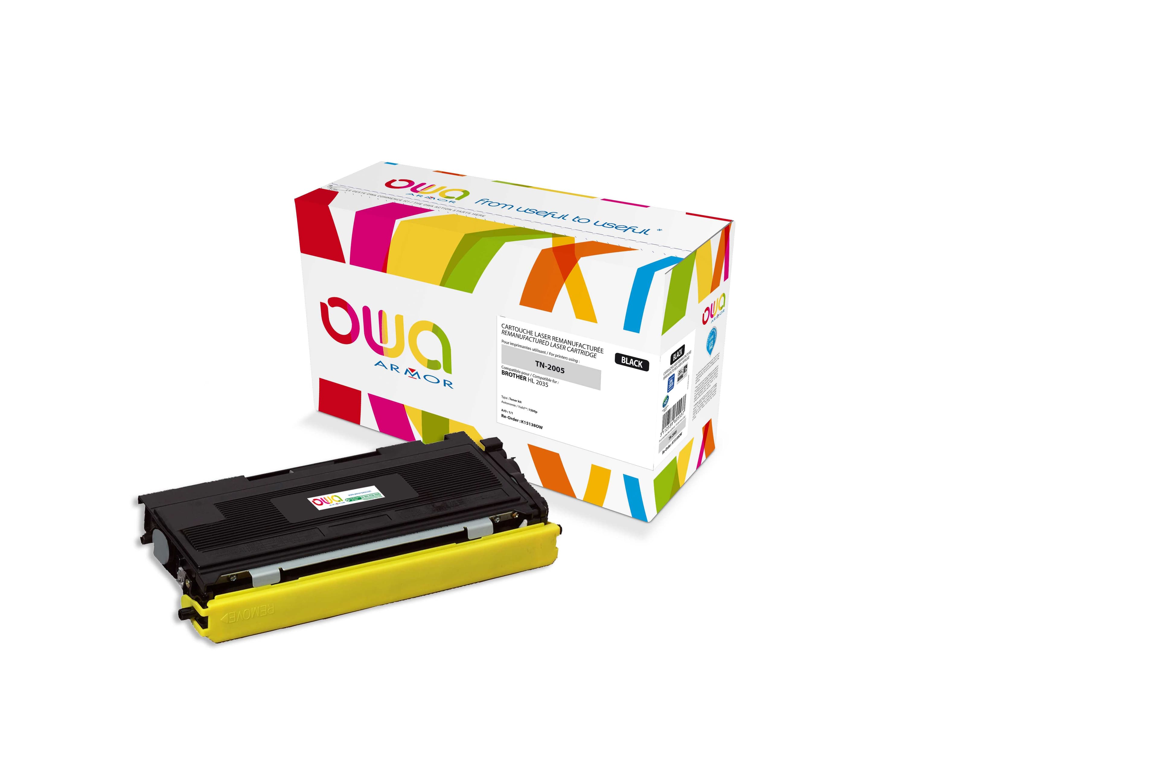 OWA Armor toner kompatibilní s Brother TN-2005, 1500st, černá black